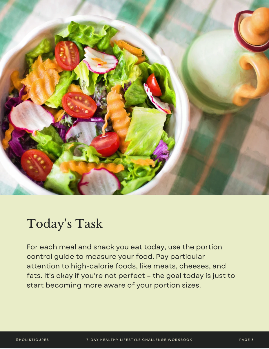 7-Day Healthy Lifestyle Challenge Workbook