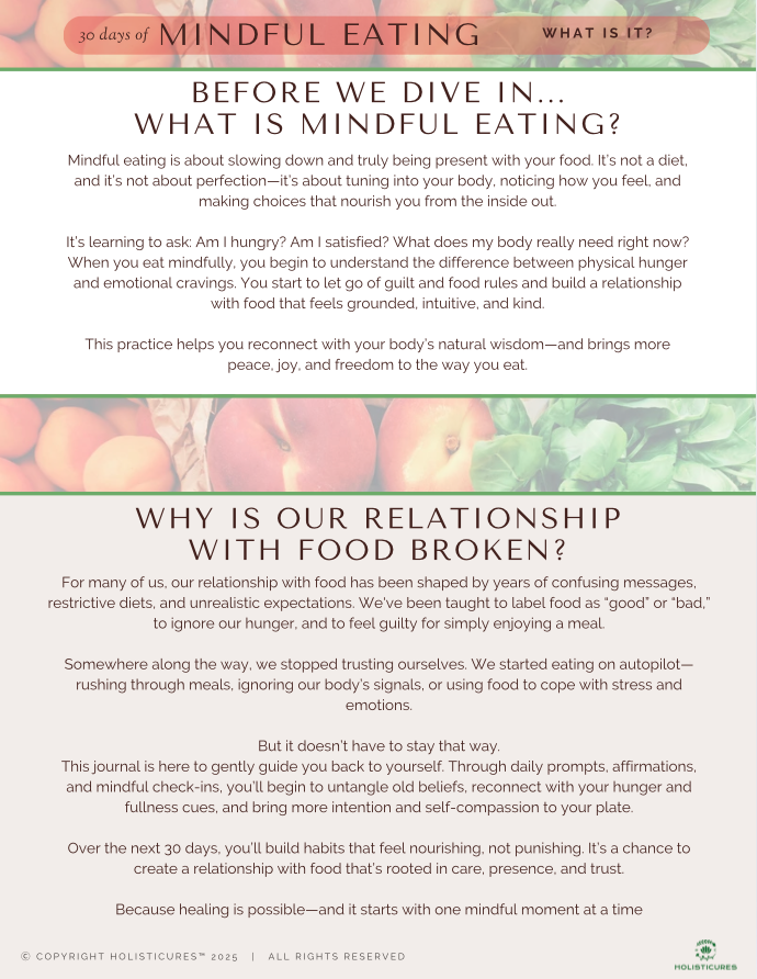 30-Day Mindful Eating Journal (Digital)