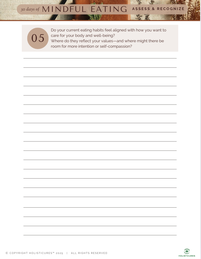 30-Day Mindful Eating Journal (Digital)
